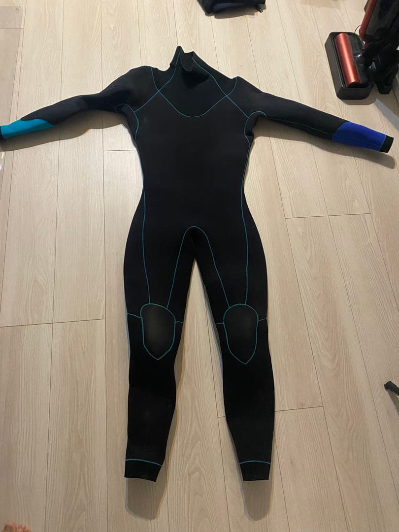 フルスーツ ウェットスーツ ブラック 青 紫