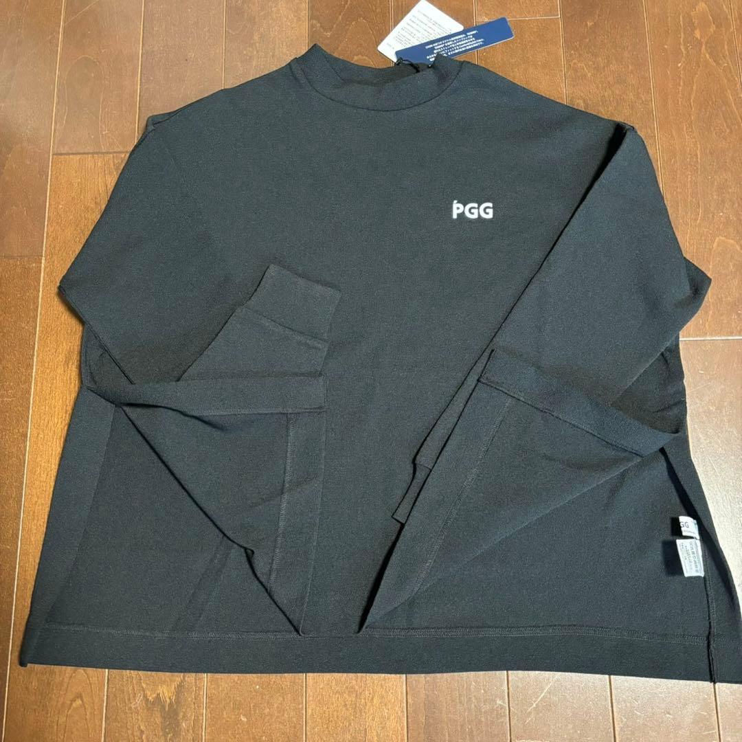 パーリーゲイツPGGTEXBRIDデニット12G 天竺モックトップス黒サイズ0