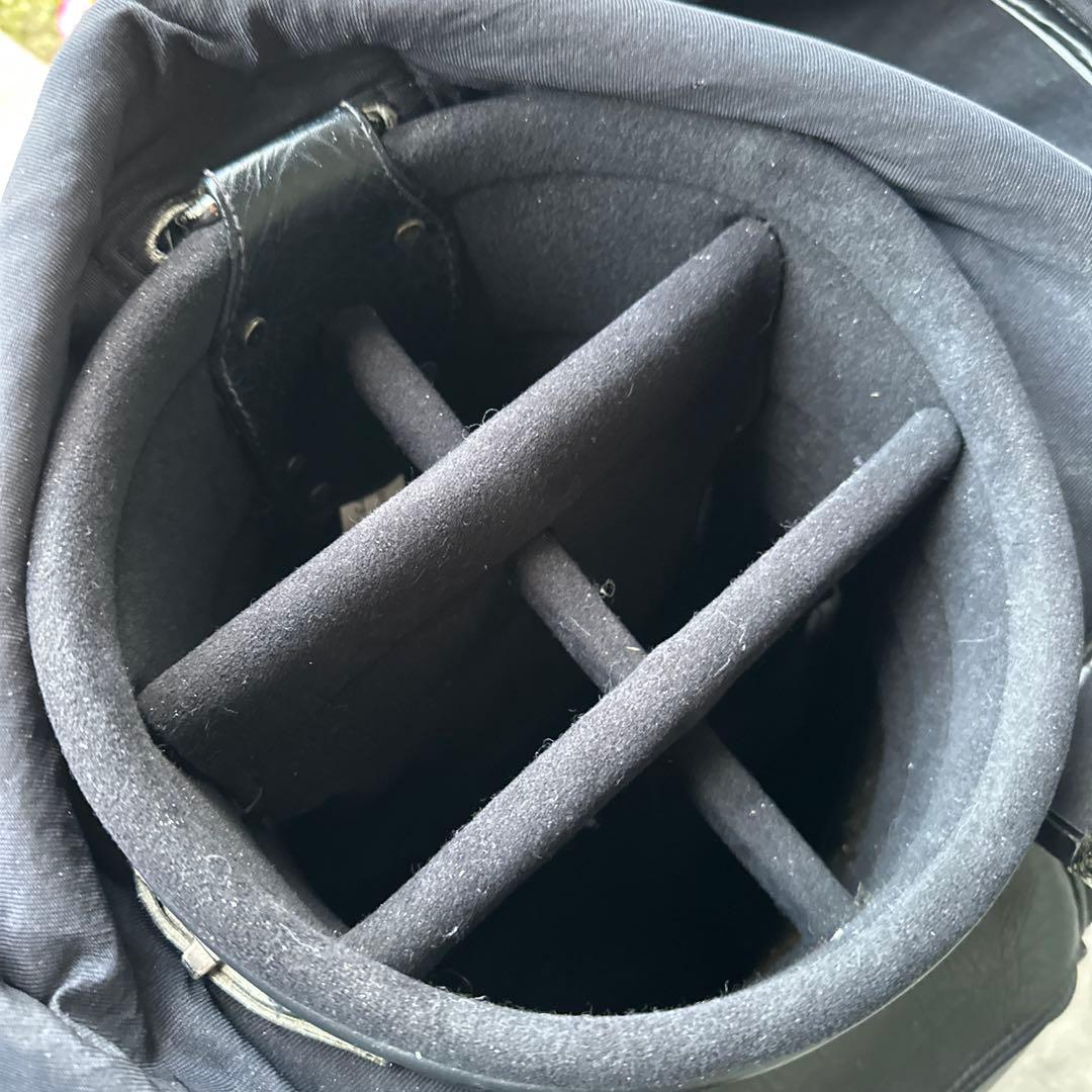 Titleist キャディバッグ ブラック/ホワイト革