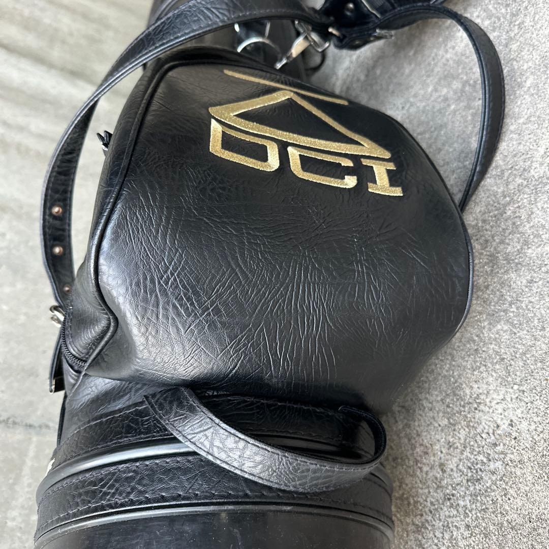 Titleist キャディバッグ ブラック/ホワイト革