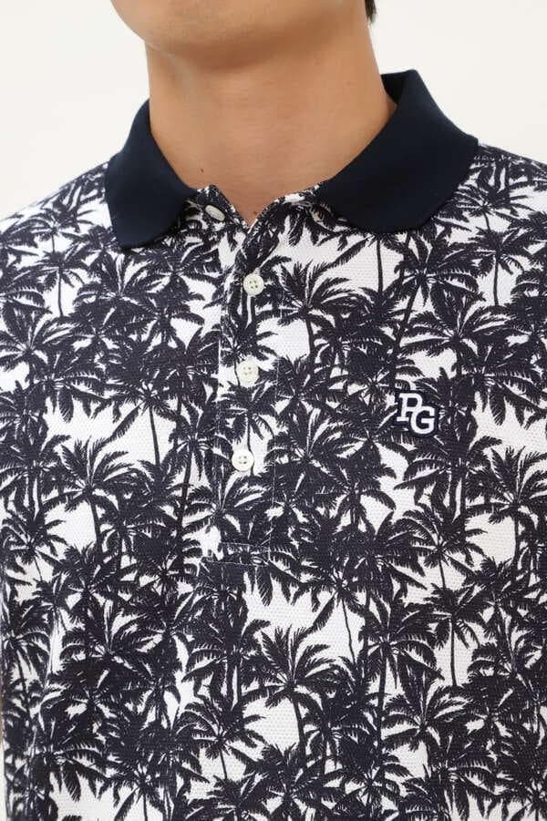 新品　パーリーゲイツ　 アイランドツリー柄 　半袖ポロシャツ　サイズ４