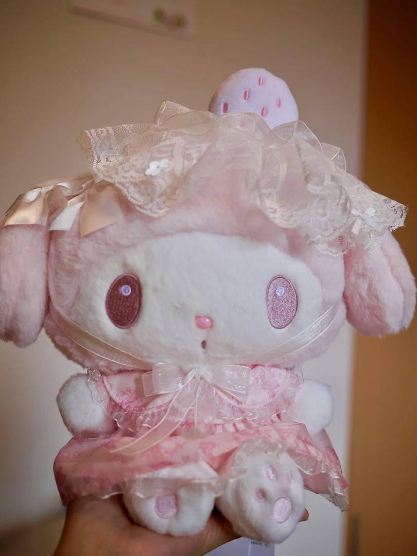 マイメロディ バースデードール 白いちごのティータイム ぬいぐるみ