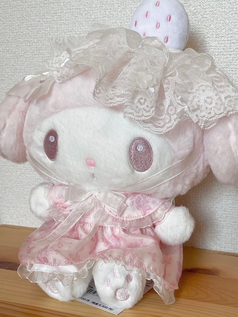 マイメロディ バースデードール 白いちごのティータイム ぬいぐるみ