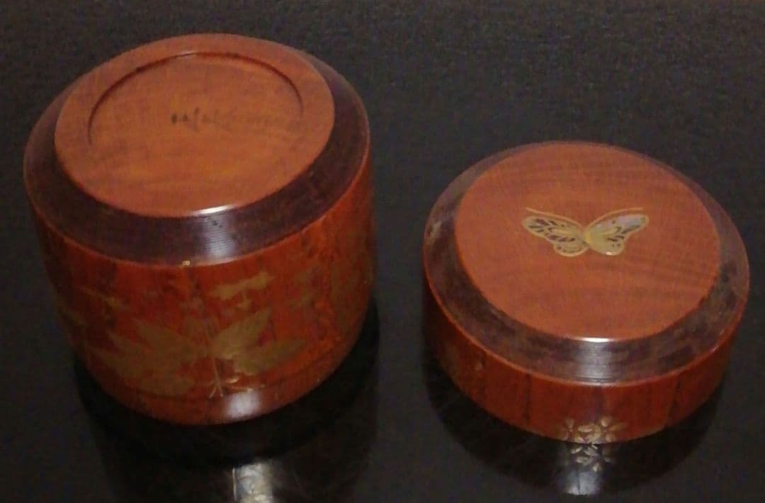 荒井正春作　欅　吹雪　春ノ野　蒔絵　棗　共箱　茶道具