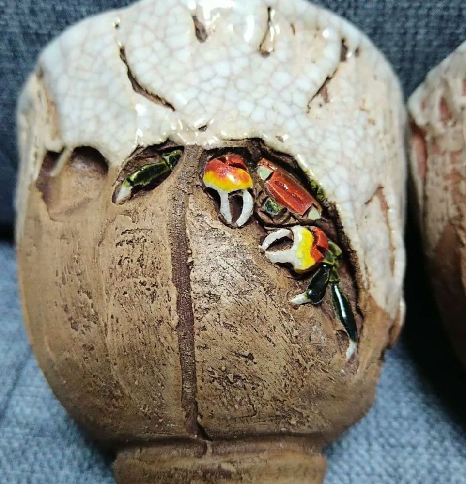 レア！楽山の天神蟹の湯呑みです(๑•̀ㅂ•́)و✧