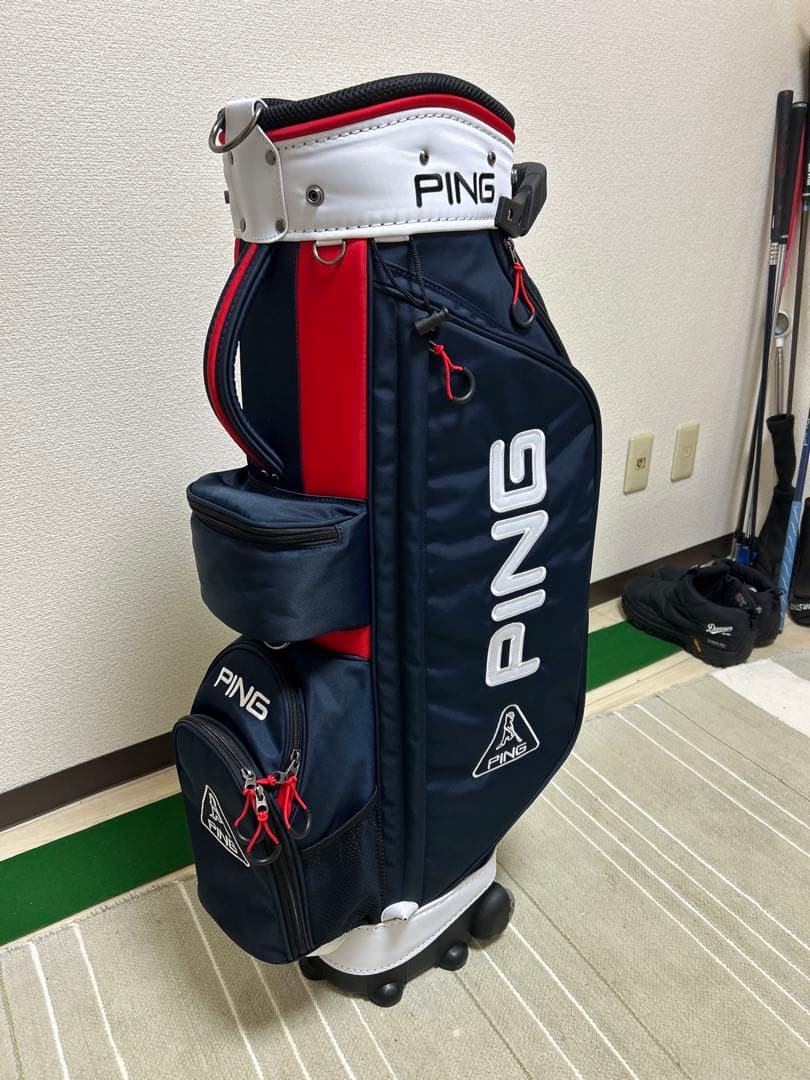 キャリー付き　PING キャディーバック　トリコロール　メンズ