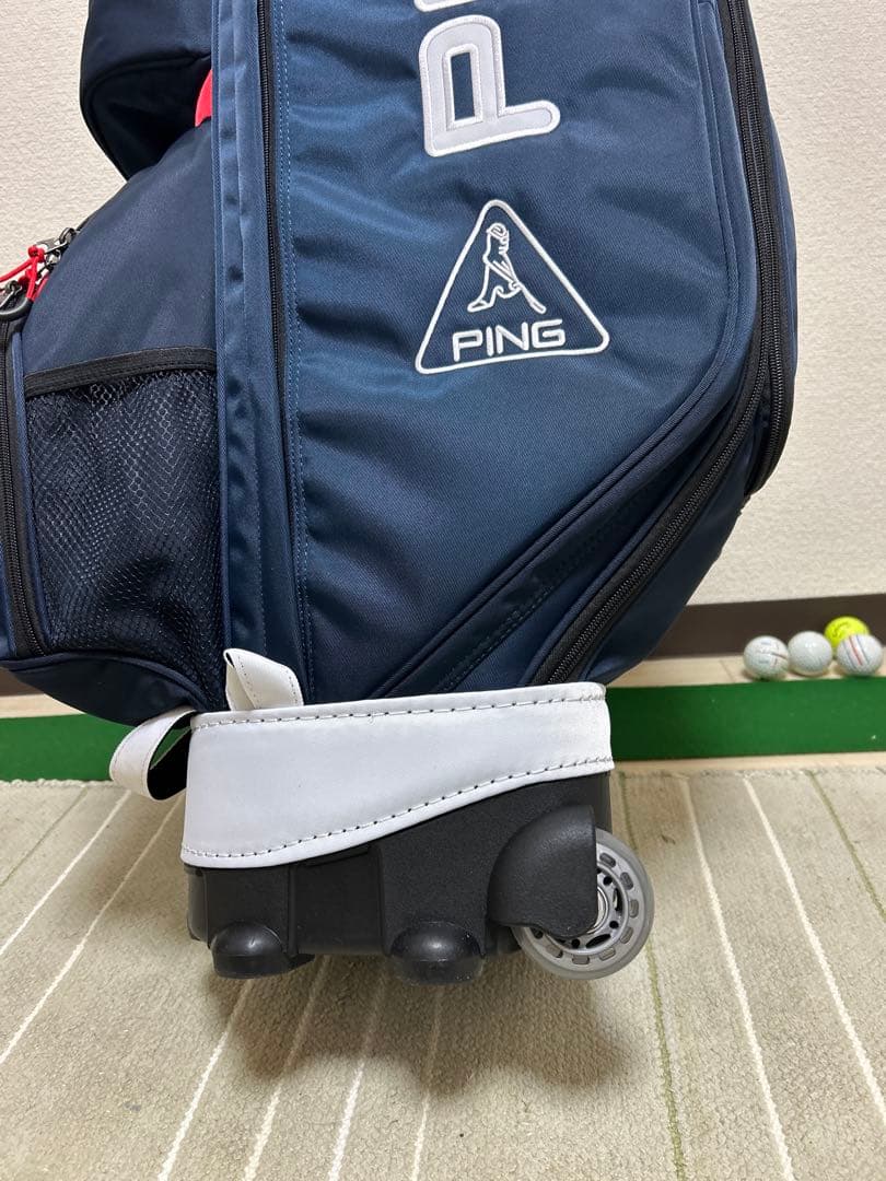 キャリー付き　PING キャディーバック　トリコロール　メンズ