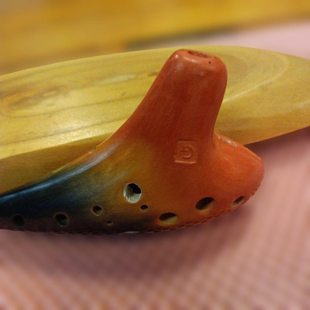 オカリナ 森の音 オレンジと黒のグラデーション SG管 ソプラノG