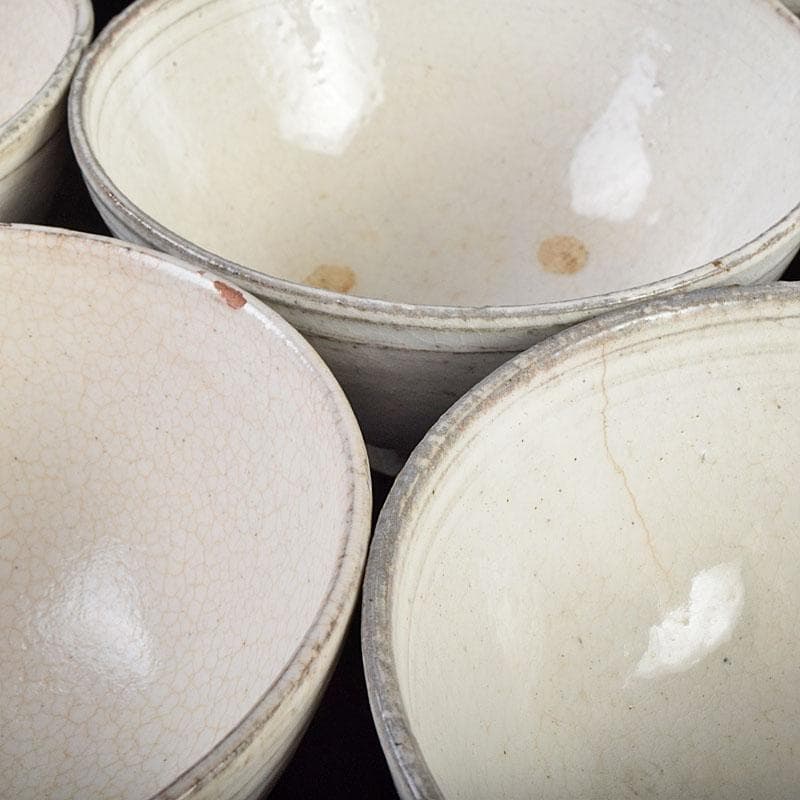 茶道具　萩焼　楽山窯造　数茶碗　十客　共箱　M　R9436B