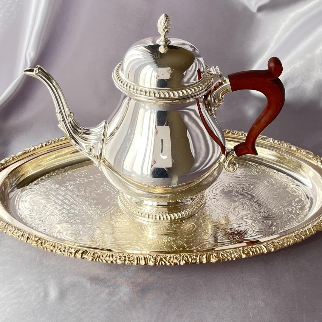 【Barker Ellis】 ビクトリアンのティーポット【シルバープレート】