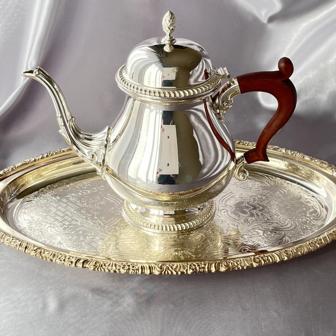 【Barker Ellis】 ビクトリアンのティーポット【シルバープレート】