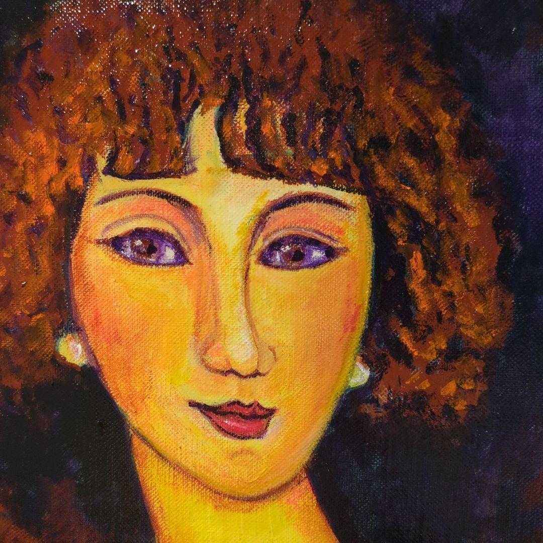 キャンバス油絵　専用　モンマルトルの若い女性　モディリアーニ　オマージュ