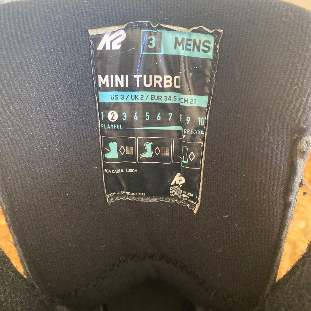 美品 K2 MINI TURBO キッズブーツ 21センチ BOA