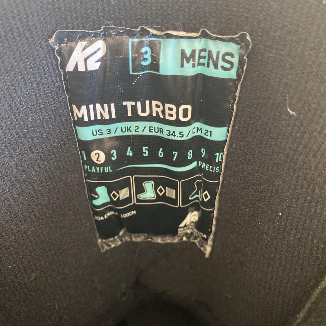 美品 K2 MINI TURBO キッズブーツ 21センチ BOA