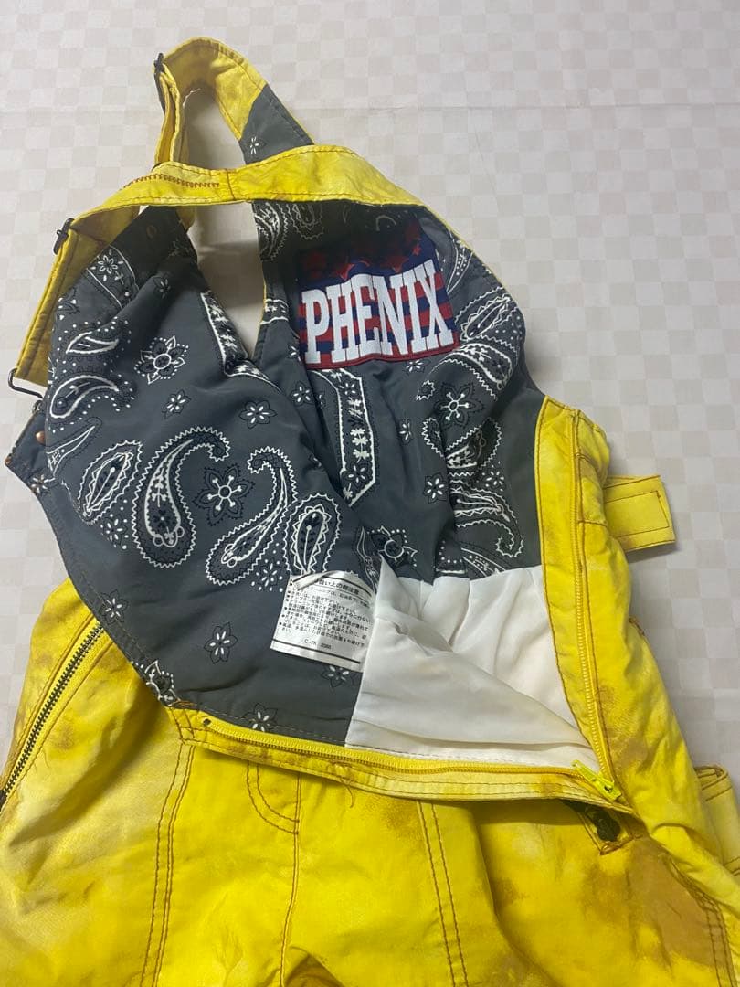 e568☆PHENIX スキーウェア 上下セットMサイズ イエロー