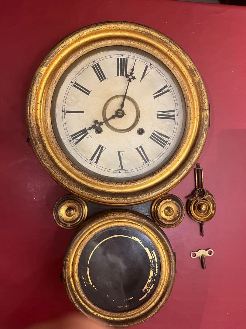 アメリカ製ゼンマイ式掛け時