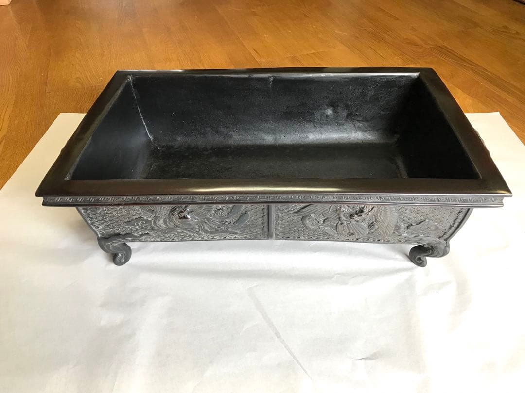 [原型:村田整珉]銅製：2尺3寸麟鳳亀龍文水盤