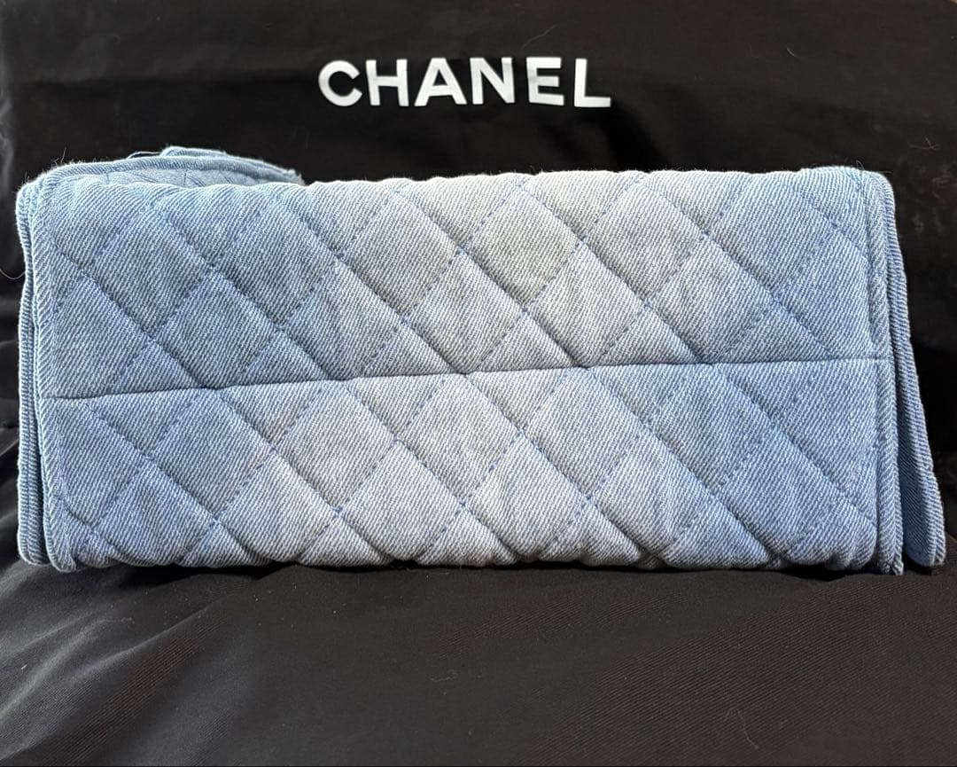 CHANEL デニムブルー キルティングバッグ