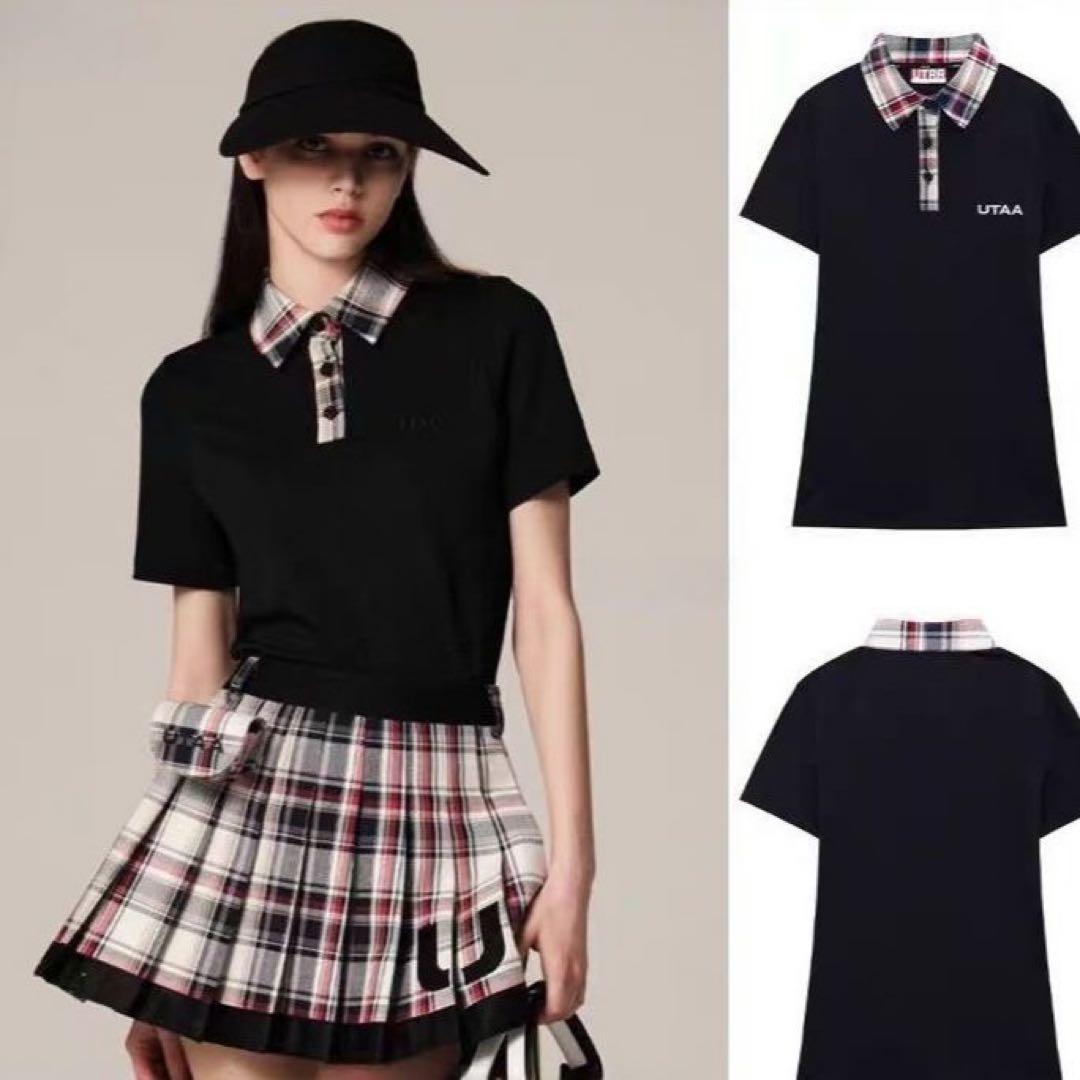 UTAAレディースゴルフシャツスカートセットストレッチサイズS