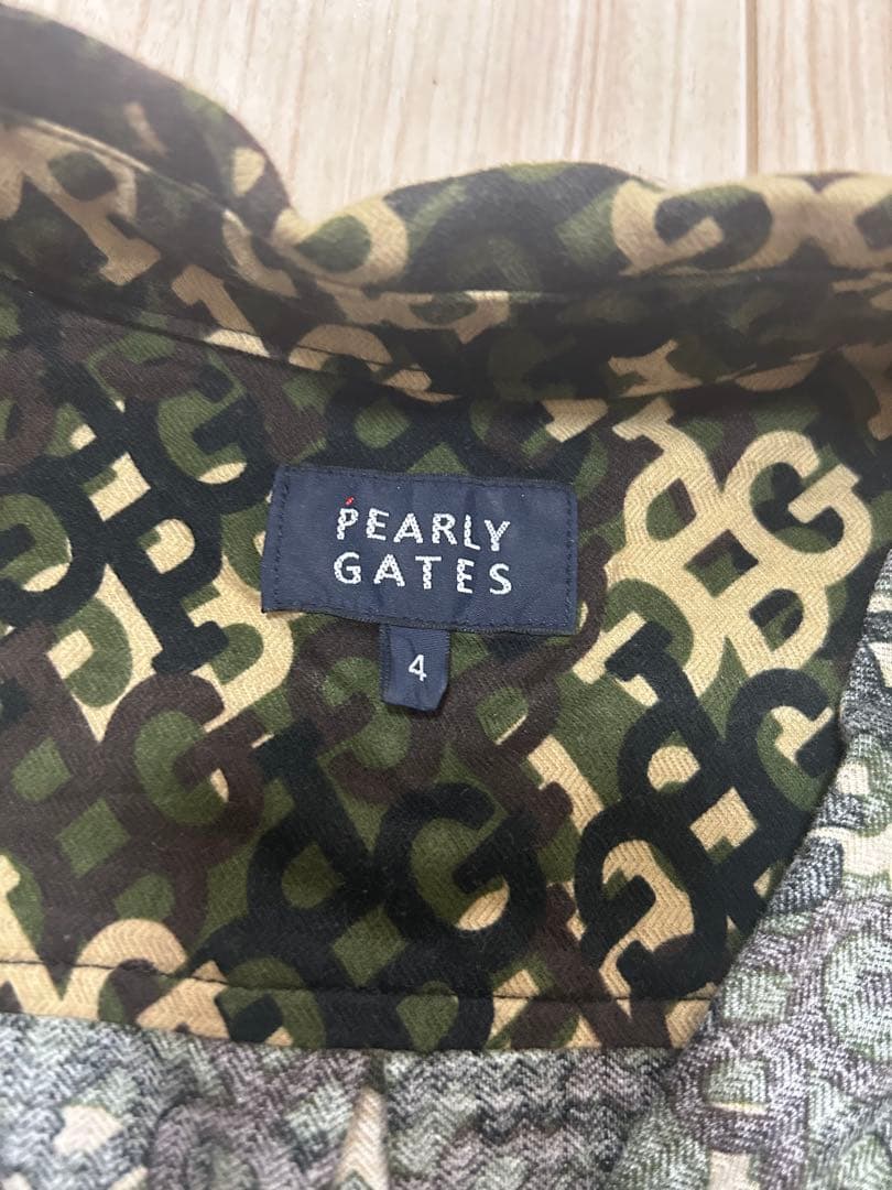 美品 パーリーゲイツ ロゴモノグラム 迷彩柄 長袖シャツ カモフラ メンズ 4