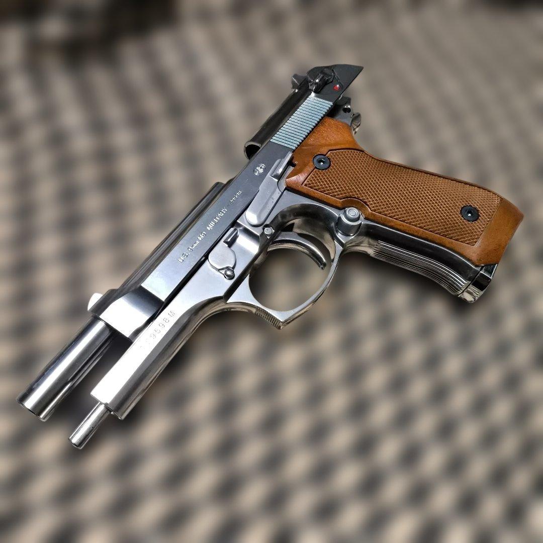 東京マルイ製　M92F　ステンレスモデル　ウッド調グリップ　状態良好