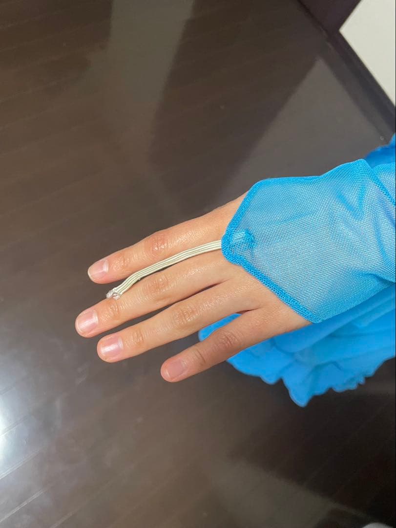 青い社交ダンス用ロングドレス