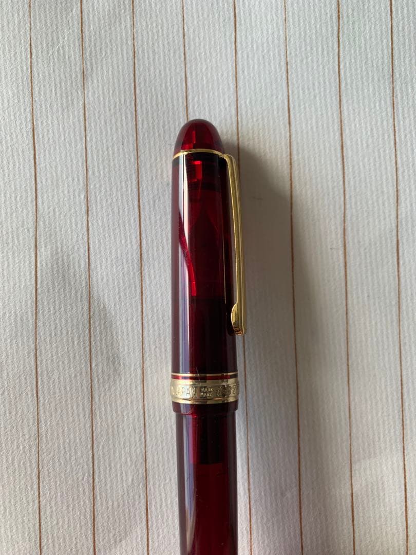 プラチナ 3776 ボルドー 万年筆 14K