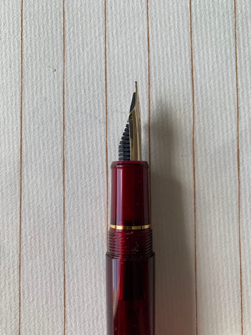 プラチナ 3776 ボルドー 万年筆 14K