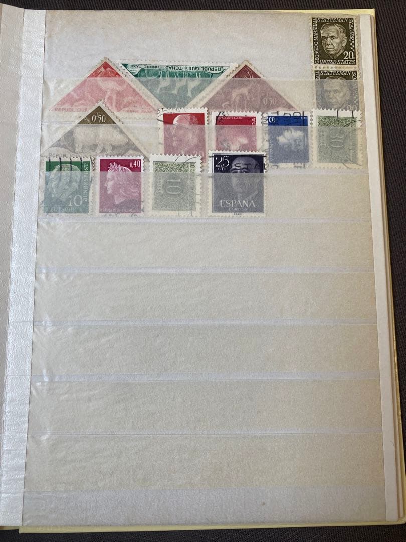 世界の切手コレクション【40ヶ国以上】＆フライトストックブック