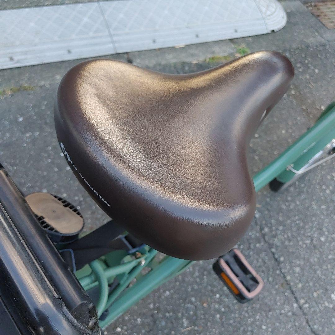 チャイルドシート付き 子供乗せシティサイクル グリーン
