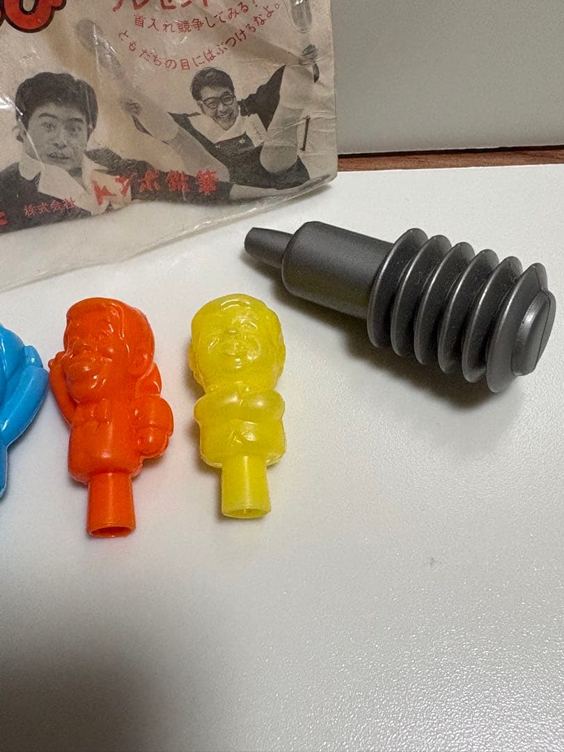 昭和レトロお宝1970年代ザドリフターズちびチョンパ 鉛筆キャップ 3個セット