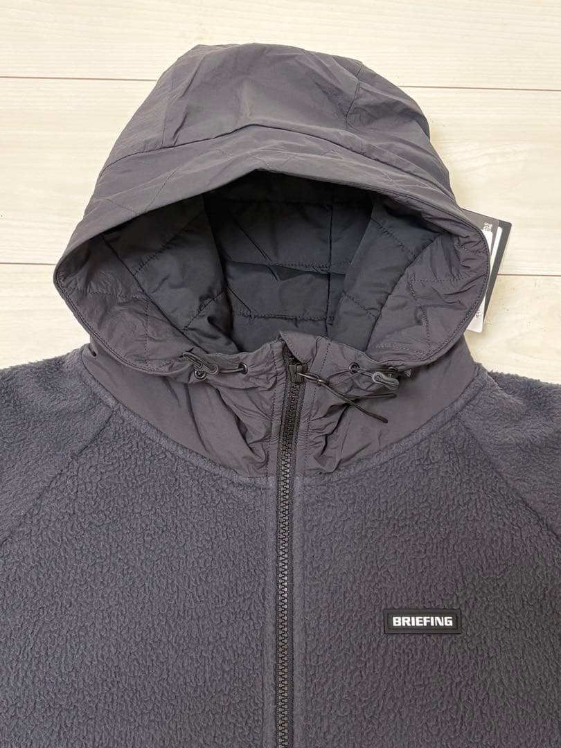 未使用)ブリーフィング ゴルフ メンズ フリースパーカー サイズL グレー
