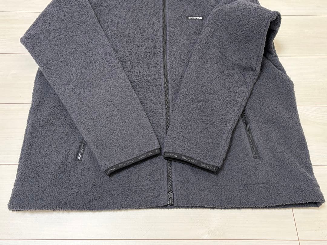 未使用)ブリーフィング ゴルフ メンズ フリースパーカー サイズL グレー