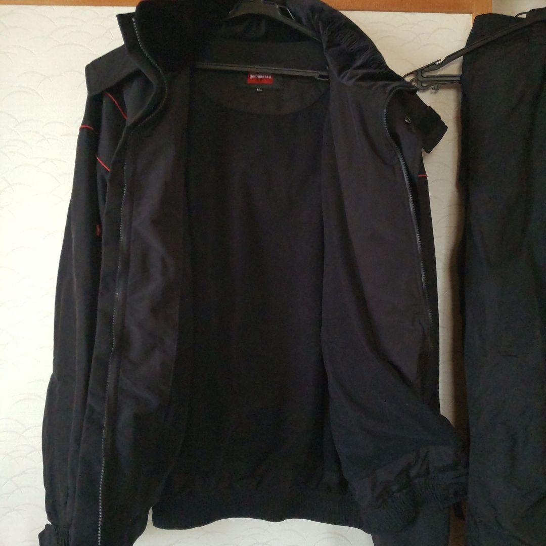 gamakatsu ウインドアップレインスーツ 上下セット 黒