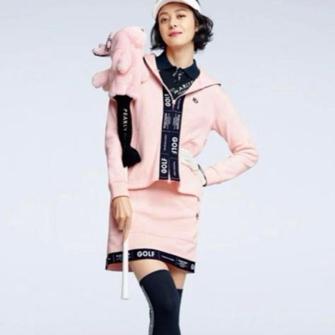 極美品　パーリーゲイツ　近年　2022　セットアップ　ハニカムWフェィス　ピンク