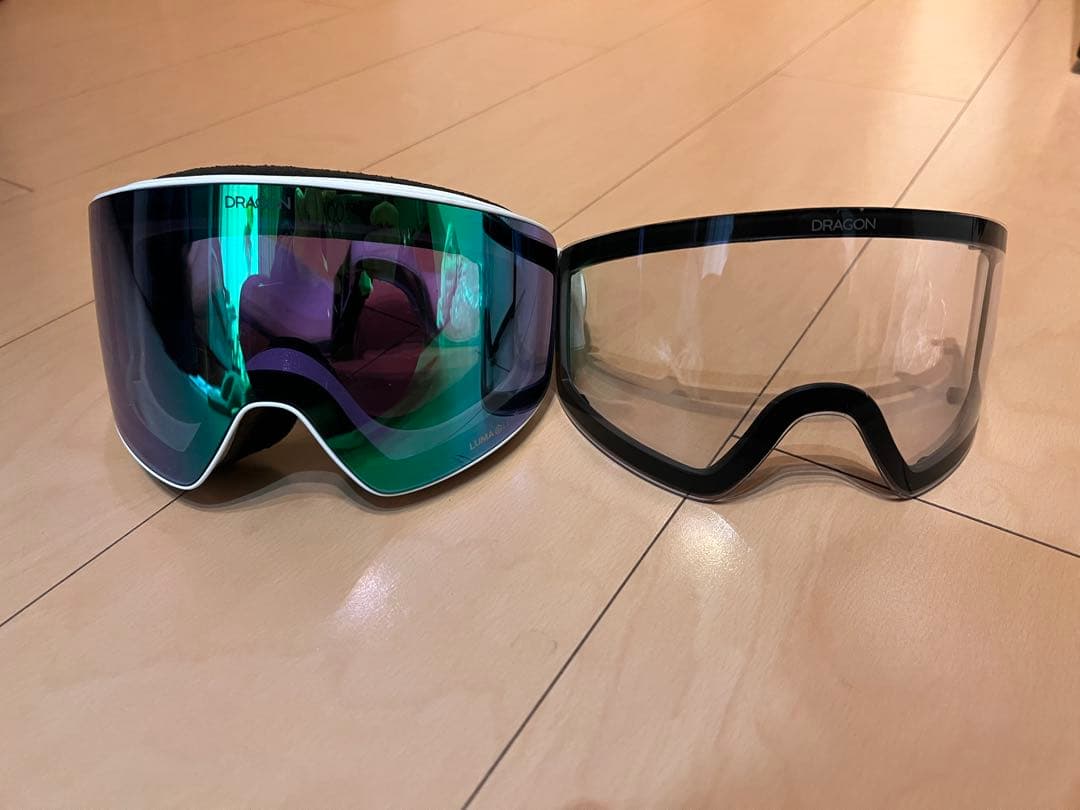 DRAGON ゴーグル グリーンレンズ クリアレンズ交換可能