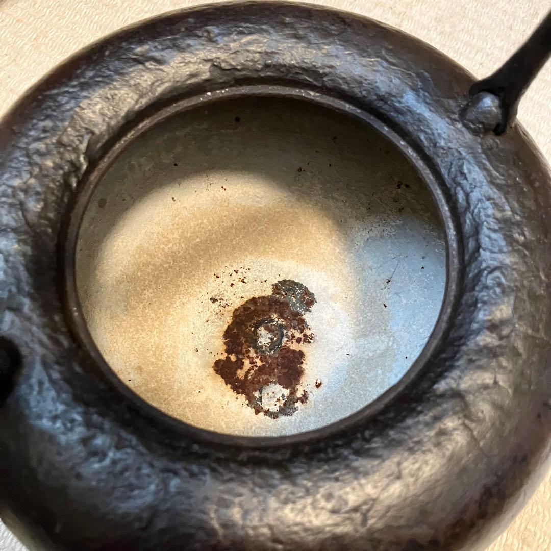 E*y様 超希少 南部 鉄瓶 一茶堂 鉄器 Vintage 時代物 虫食い 摘