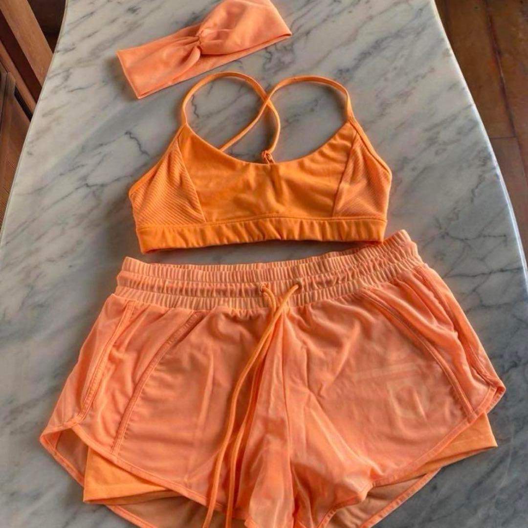 alo ヨガウェアセット オレンジ