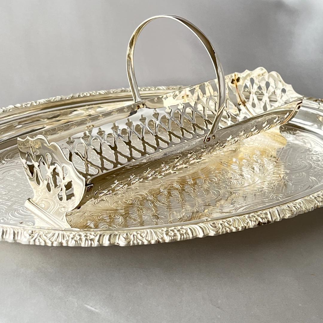 【英国】マカロンスタンド / ビスケットホルダー 【シルバープレート】