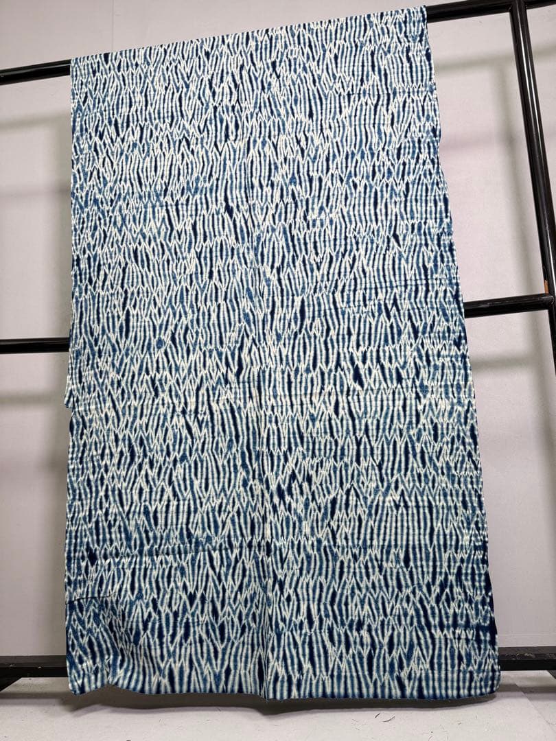 N36「有松鳴海絞り」藍染絞り作家 片野かほり 国産天然藍染 個展出品作品布