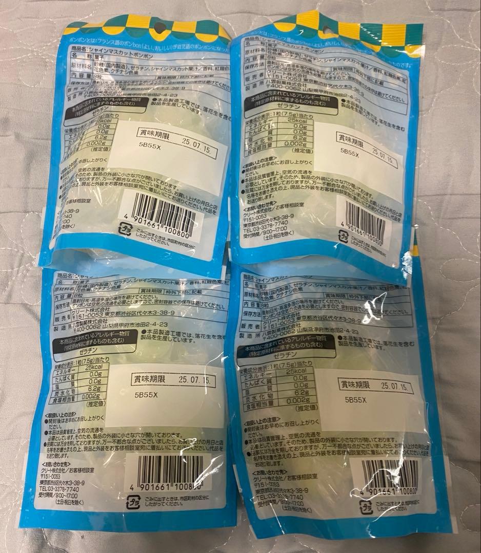 シャインマスカットボンボン　（賞味期限2025.07.15）4袋