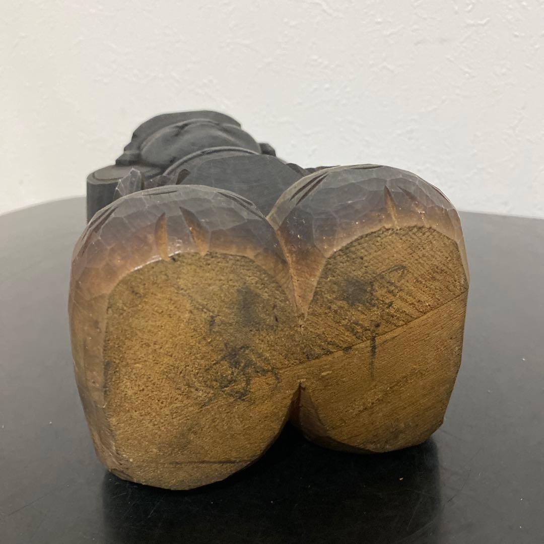 江戸〜明治時代 木彫 大黒天像 民衆仏