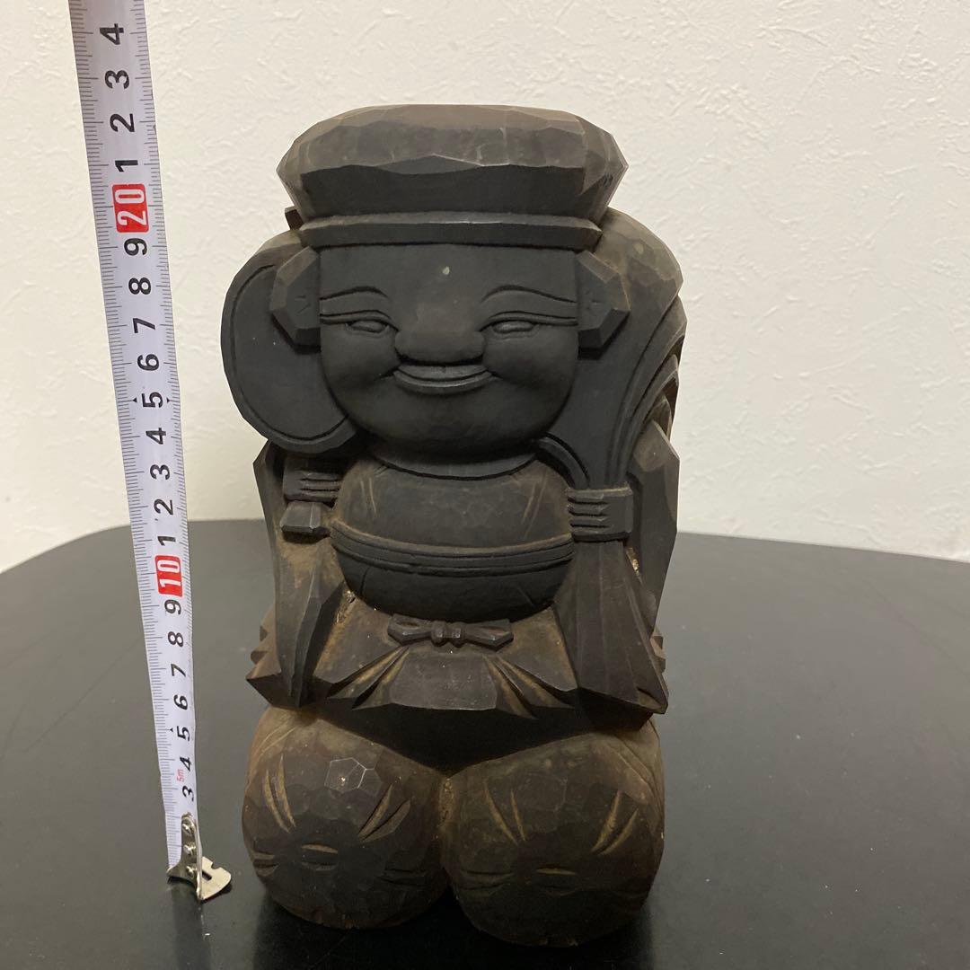 江戸〜明治時代 木彫 大黒天像 民衆仏