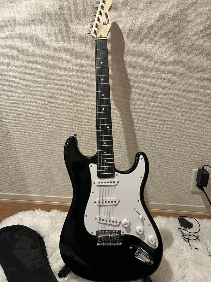 エレキギター ブラック シングルコイル