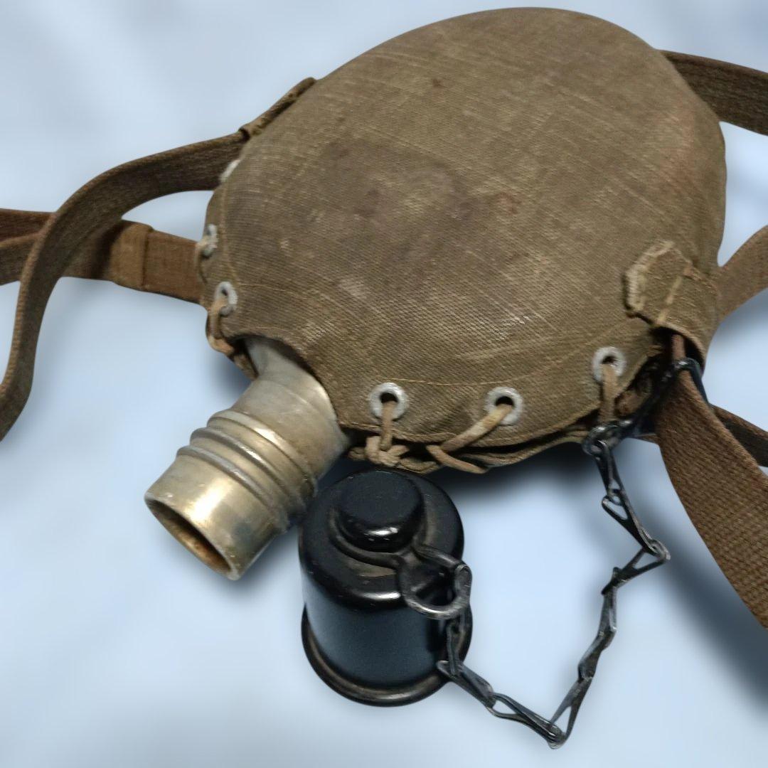 日本海軍陸戦隊雑嚢と水筒セット（実物)