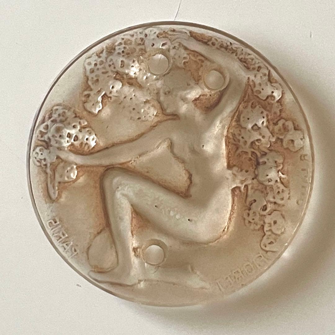 ルネ・ラリック メダリオン フィオレ パチネ彩色 ペンダント R.Lalique
