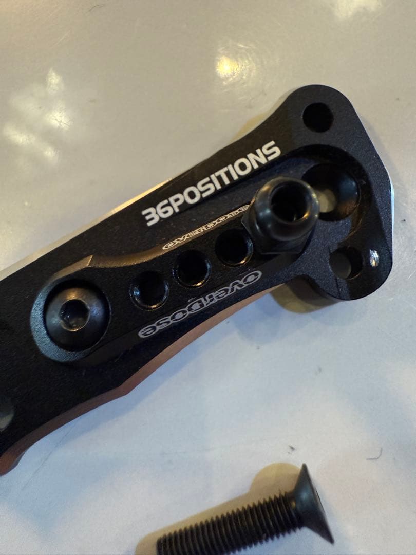 オーバードーズ アジャスタブルアルミリアショックタワー美品黒レア品