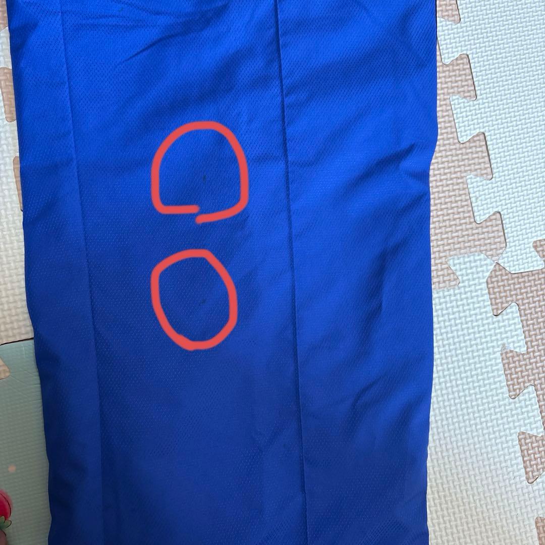 Mizuno 青 ジッパー付き ウィンドブレーカー