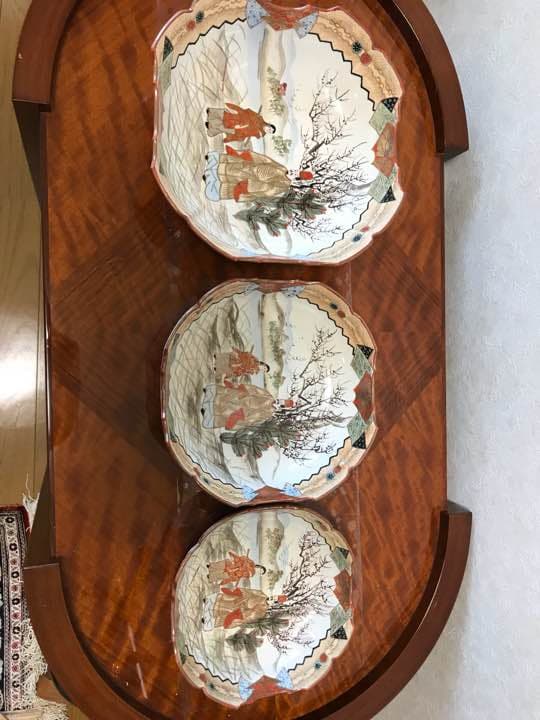 最高級 九谷 3枚揃皿  骨董品