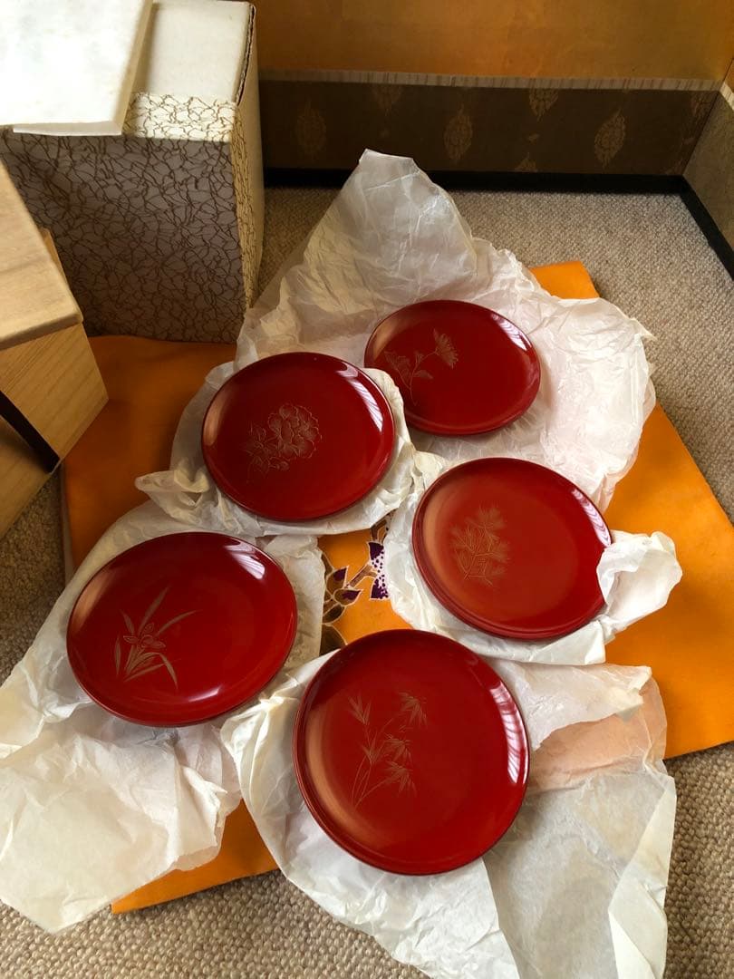 沈金　盃　五カ月　喜平作